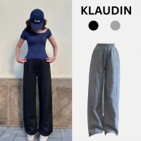KLAUDIN Quần Jogger Nữ Chất Nỉ Đen & Xám Phong Cách Thể Thao Thời Trang