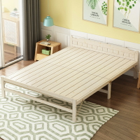 現代簡約折疊床結實耐用便攜辦公室午休單人家用實木雙人簡易床