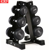 Round Rubber Coated Steel Dumbbell for Men and Women, Special Fitness Equipment, Classic, 5kg-20kg