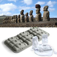 [Hare.D] 復活島石像製冰盒 摩艾造型 矽膠模具 巨石像 香磚模 石膏模 矽膠皂模 冰塊模