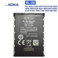 BL-5B 890mAh Battery For Nokia 3230 5070 5140 5140i 5200 5300 5500 6020 6021 6060 6070 6080 6120 6120C 7260 7360 7620 N80 N90