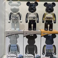 bearbrick 400% black gold black and white black and silver BE@RBRICK 28cm hand-made ornaments trendy decorations gifts