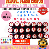 *PROMO* STEMPEL CUSTOM /  REFFIL / D-17 / STEMPEL BULAT SUPER KECIL