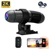 2K Action Camera Dash Cam Dual Lens WiFi Outdoor Bike Motorcycle Helmet Camera Sports DV Front and Rear Camcorder for Bicycle