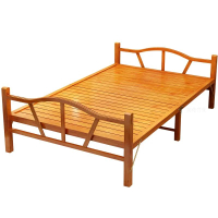 午休 折疊床 單人竹床硬板實木雙人 午睡床 便攜簡易經濟型涼床