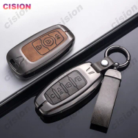 Zinc Alloy Leather Smart Car Key Fob Cover Case Shell Bag For Haval H6 Jolion H1 H2 H8 H9 F5 Dargo Coupe Remote Holder Keychain