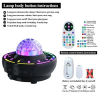 led藍牙喇叭音樂律動氛圍燈室內usb充電北極光動態星空投影燈