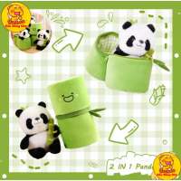 Gấu Bông Gấu Trúc Panda Trong Ống Tre 2 in 1 - Thú Nhồi Bông Gấu Trúc Ôm Cây Tre Cao Cấp