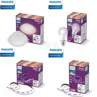飛利浦 Wi-Fi WiZ 智慧照明 7.5W全彩燈泡 17W可調色溫崁燈 2M全彩燈帶 PHILIPS (A Light)