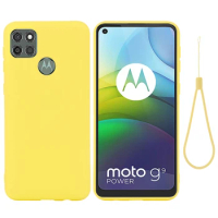 For moto G 5G Plus G10 G30 G50 G9 G8 Power Play E6S g60 g51 Soft silicone Case Shockproof Back Cover with lanyard