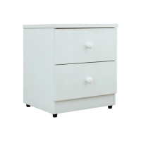 【南亞塑鋼】1.5尺二抽塑鋼床頭櫃/抽屜收納櫃/置物櫃(白色)