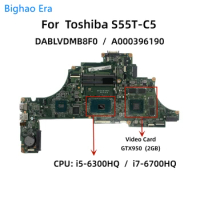 DABLVDMB8F0 For Toshiba S55T-C5 Laptop Motherboard With i5-6300HQ i7-6700HQ CPU GTX950M 2GB Video Card A000396190 100% Test Work