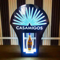 GEMEI Rechargeable Casamigos Tequila Bottle Presenter Handheld Carrier LED Wine Rack Glorifier Display Neon Sign VIP Service