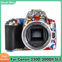 For Canon 250D 200DII SL3 Decal Skin Vinyl Wrap Film Camera Body Protective Sticker For Canon EOS 200D II EOS250D Rebel RebelSL3