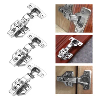 4Pcs C Series Hinge Stainless Steel Door Hydraulic Hinges Damper Buffer Soft Close For Cabinet Cupboard Furniture Hardware