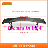 For Honda Civic FD2 Js Racing Style Carbon Fiber Rear GT Spoiler(stand base is FRP) Glossy Finish Trunk Splitter Set Tuning Wing