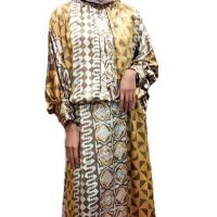 SILLA DAWILAH KAFTAN BATIK BAHAN SATIN TEKSTUR