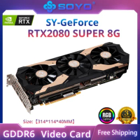 SOYO New GeForce RTX2080 SUPER 8G Graphics Card GDDR6 Video Memory 256Bit PCIEx16 3.0 HDMI NVIDIA Gaming Card for Desktop PC
