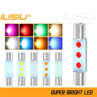 IUSIU 1x 28mm Led Bulb Festoon 6614F T6 6612 SV8.5 C5W 3030 C10W Trunk Reading Dome Vanity Mirror Interior Signal Lamp Car Light