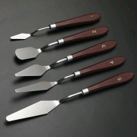 Stainless Steel Spatula Kit Palette Oil Painting Knives Cream Glue Art Craft DIY Casing Accessories