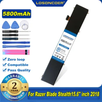 5800mAh RC30-0248 4ICP4/55/162 Laptop Battery For Razer Blade Stealth 15.6'' RTX 2070 Max-Q LINGREN i7 8750 2018 2019 year