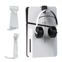 Wall Mount Controller Holder Headphone Hook Headphone Hanger Controller Storage Organizer for Playstation 5 Slim/Playstation 5