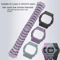 Modification Watchband Bezel Set for Casio G-SHOCK DW5600/DW-B5600/5700 DW-5600 GW-5600 GW-B5600 Metal Aluminum Alloy Strap Case