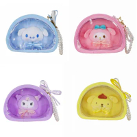 Kawaii Sanrio Bag Cinnamoroll Cross body Kuromi Waterproof Wallet My Melody Phone Case Cosmetic Bags Pearl Jelly Storage Bag