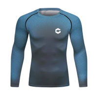 Men's Compression Sports Shirt Men Athletic Comfortable Long Sleeves Tshirt for Sports Workout（22428）
