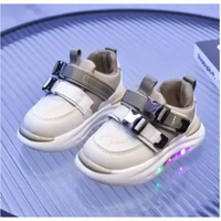 LC - babyfit [size 21-30]sepatu lampu LED MIEWA sneakers anak import qt-0114r 27 izzue-coklat