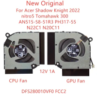 New Original Laptop CPU Cooling Fan For Acer Shadow Knight 2022 nitro5 Tomahawk 300 AN515-58-51R3 PH31. 7-55 N22C1 N20C11 Fan 12