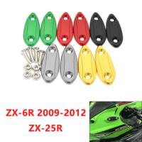 For ZX6R ZX25R Motorcycle Rearview Mirror Seat Decorative Cover Mirror Base For Kawasaki Zx6r ZX-6R ZX-25R 2009-2012