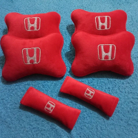 bantal mobil Honda bantal aksesoris interior mobil Honda logo Honda garansi produsen 【hot】gray-set l