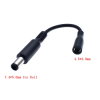 Dc Power Adapter Connector for Dell Laptop Adapter 4.5*3.0mm Female to 7.4*5.0mm Male Plug Converter Laptop Charging Cable
