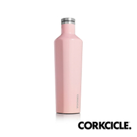 美國CORKCICLE Classic系列三層真空易口瓶/保溫瓶750ml-玫瑰石英粉