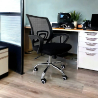 OFFICE CHAIR - A6020 - KURSI KANTOR JARING KURSI STAFF - BLACK Roda Furniture