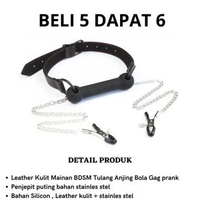 D731 BDSM Sumpal Mulut Mouth Silicon Abs lembut ikat leher ukuran bisa menyesuaikan toys mainan fant