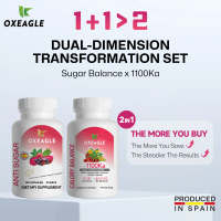 【1+1>2 Benefits】Oxeagle Sugar Balance+1100Ka Supplement Set | Dual Effect Support | Metabolic Wellne