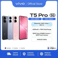 [ONLINE EXCLUSIVE] vivo T5 Pro 5G - Dimensity 7400-Turbo 5G + UFS 3.1, 6500 mAh + 90W FlashCharge, O
