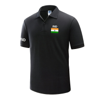 印度India國家隊運動翻領Polo衫夏裝短袖t恤足球運動訓練衣服上衣