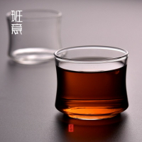 玻璃小茶杯 耐熱加厚60ML高透明小品杯功夫品杯茶具禪意竹節杯1入