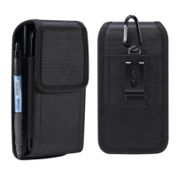 For Samsung S24 Ultra 5G Flip Phone Case Pouch For Galaxy S23FE S22 S21 S20 Ultra S9 S8 S7 Plus Belt Clip Double Layer Waist Bag