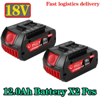 18V Battery Bosch 12.0Ah for Bosch Electric Drill 18V Rechargeable Li-ion Battery BAT609 BAT609G BAT618 BAT618G BAT614 Charger