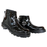 sepatu pdh pria tinggi Resleting Tali mati Radial cocok untuk dinas harian kerja insatansi  polisi t