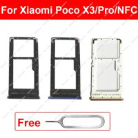 Sim Card Tray Adapter Socket For Xiaomi POCO X3 X3 NFC X3 Pro SIM Card Memory Card Reader Holder Parts