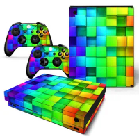 GAMEGENIXX Skin Sticker Lattice Design Protective Vinyl Decal Cover for Xbox One X Console and 2 Controllers