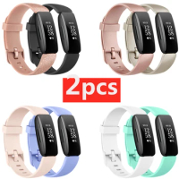 2pcs/lot Strap for Fitbit Inspire 2 Band Silicone Replacement Bracelet Watchband Wristband for Fitbit inspire 2 Strap Smartwatch