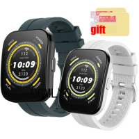 3in1 for Amazfit Bip 5 bip5 Strap Band Belt Smartwatch Silicone Bracelet Screen Protector Film