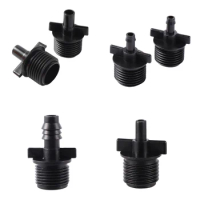 Water Pipe Fitting 1/2" Thread to 1/4 inch Connector Irrigation Drip Pipe 4/7 mm Garden Drip Hose Water Quick Coupling 20 Pcs