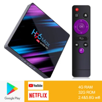 4K Smart Tv Box H96Max Hd 11.0 with 2.4G WiFi Hd 4GB RAM 32GB ROM Wifi Support Youtube 3.0 DLNA Android Set Top Box Media Player